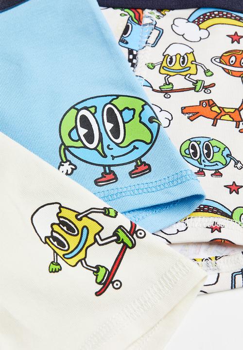 H&M - 3-Pack boxer shorts - blue/together is better