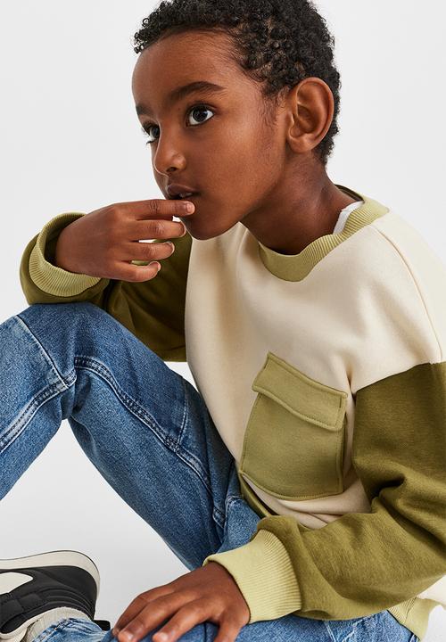 H&M - Oversized sweatshirt - natural white/block-coloured