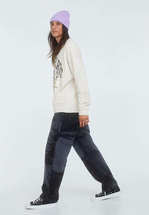 H&M - Relaxed fit printed sweatshirt - light grey marl/kind hearts