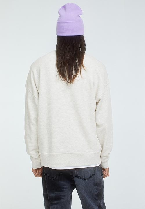 H&M - Relaxed fit printed sweatshirt - light grey marl/kind hearts