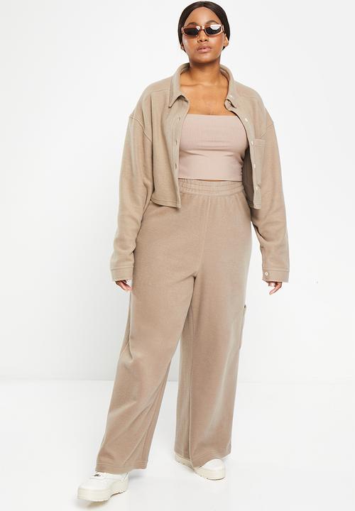 Reebok - Plus cl wde fl pant - taupe
