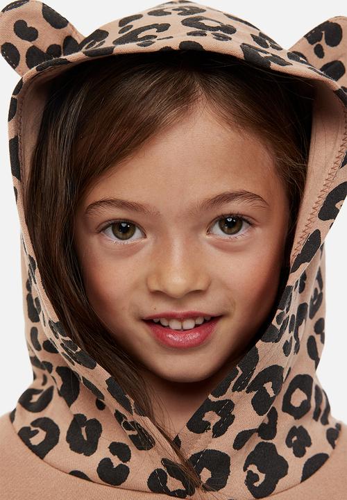 H&M - Oversized hoodie - beige/leopard print