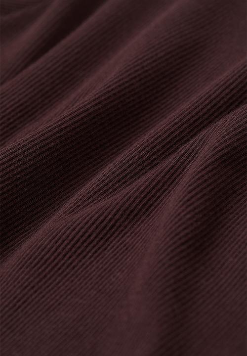 H&M - Ribbed cropped top - dark brown