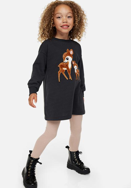 H&M - 2-Piece printed set - dark grey/deer