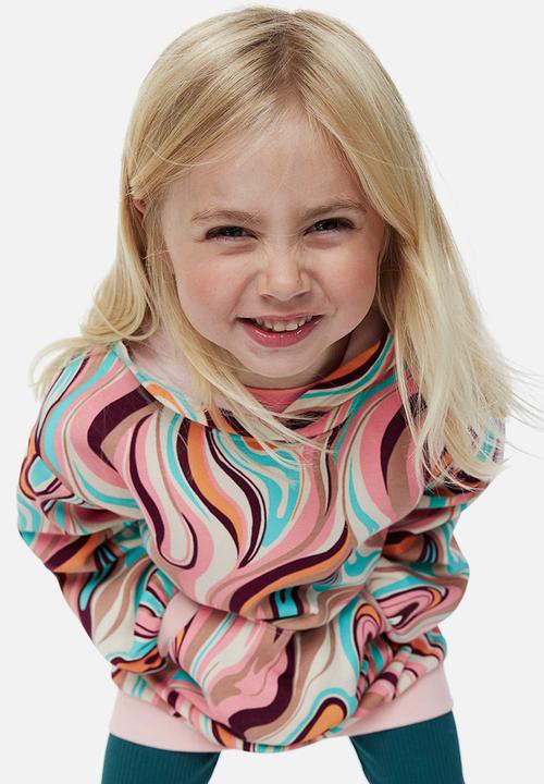 H&M - Oversized hoodie - pink/patterned