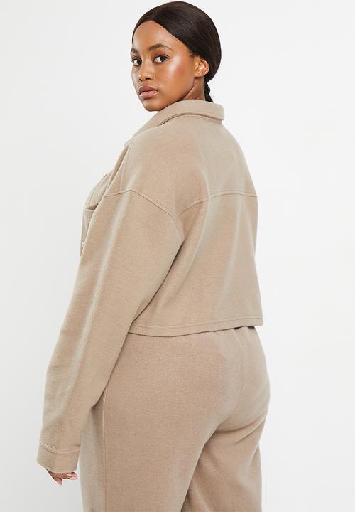Reebok - Plus cl wde fleece layer - taupe