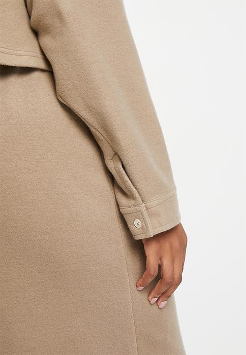 Reebok - Plus cl wde fleece layer - taupe