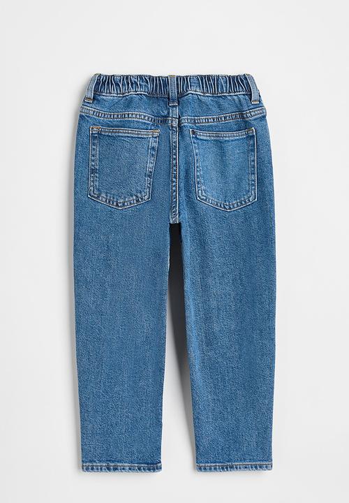 H&M - Comfort stretch balloon fit jeans - denim blue/block-coloured