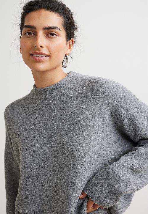 H&M - Fine-knit jumper - grey marl I