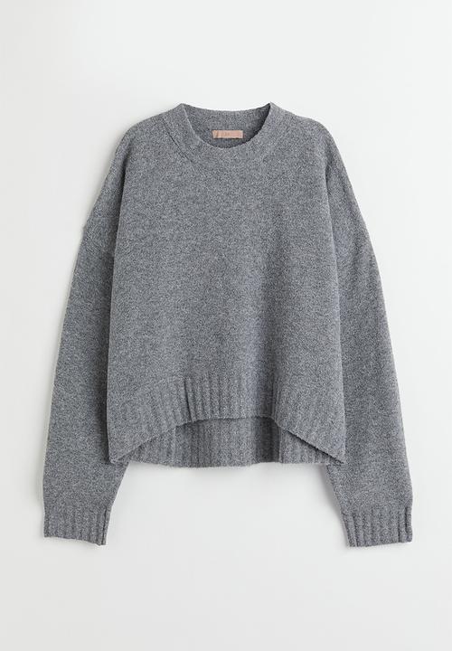 H&M - Fine-knit jumper - grey marl I