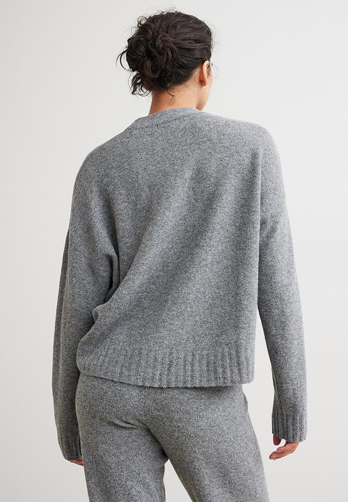 H&M - Fine-knit jumper - grey marl I