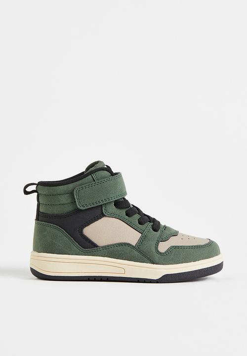 H&M - Hi-top trainers - green/block-coloured
