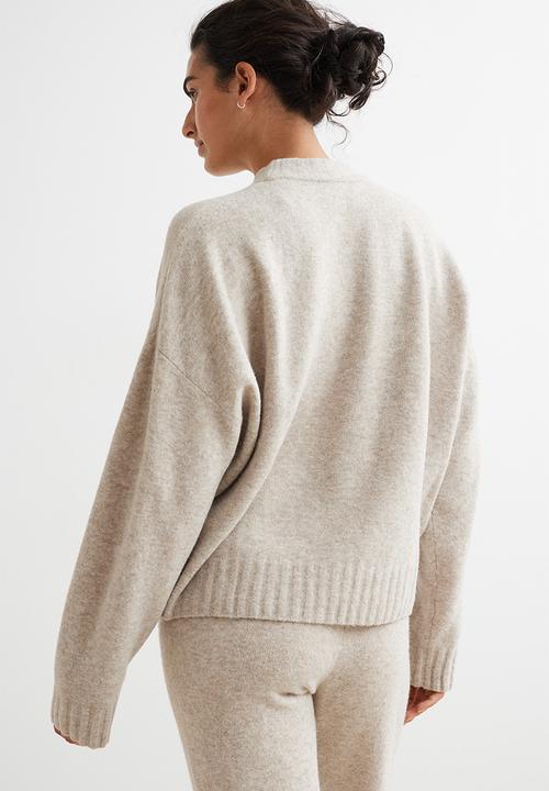 H&M - Fine-knit jumper - light beige marl