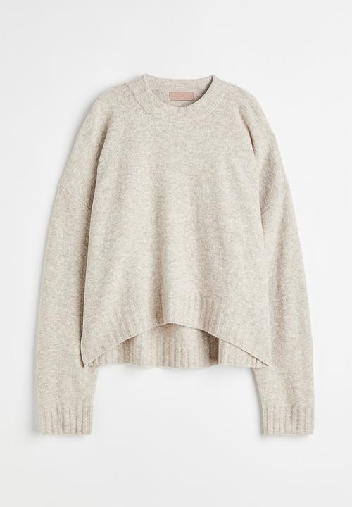 H&M - Fine-knit jumper - light beige marl
