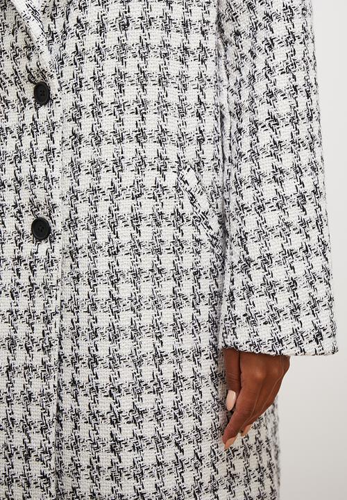 edit - Tweed coat - black & white