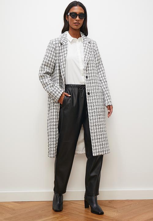 edit - Tweed coat - black & white