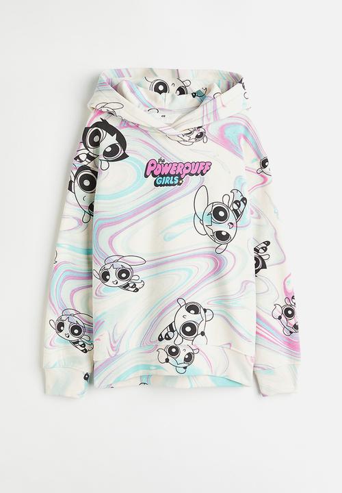 H&M - Oversized printed hoodie - white/the powerpuff girls