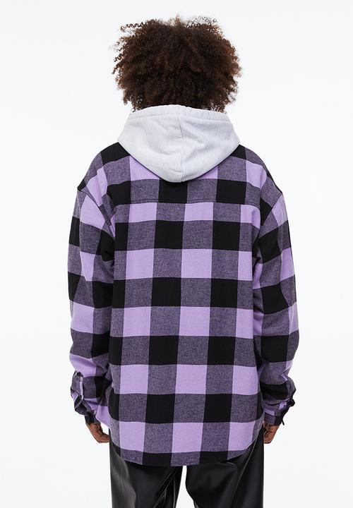 H&M - Relaxed fit twill shirt - purple/black