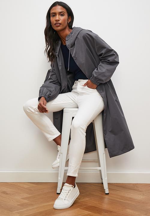 edit - Hooded trench - grey