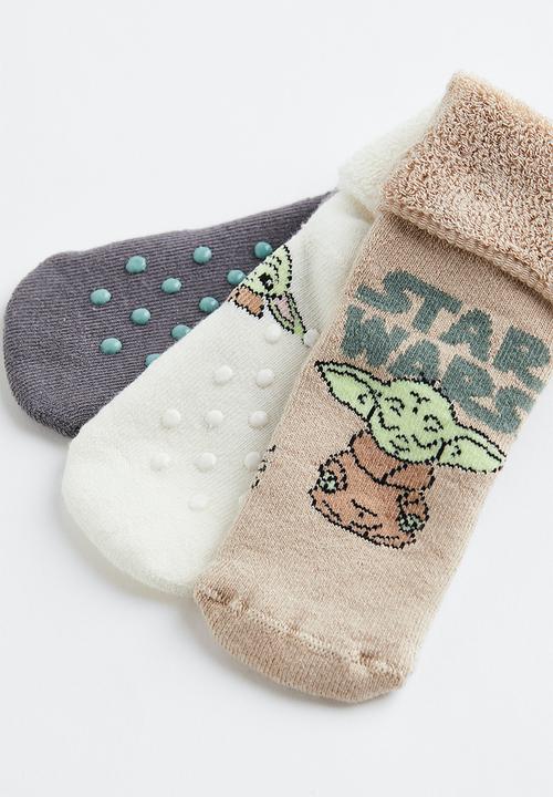 H&M - 3-Pack terry socks - grey/the mandalorian