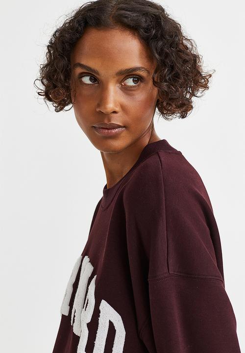 H&M - Oversized sweatshirt - burgundy/harvard