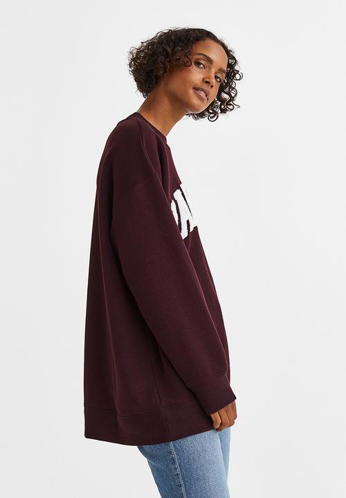 H&M - Oversized sweatshirt - burgundy/harvard