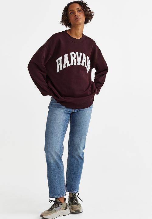 H&M - Oversized sweatshirt - burgundy/harvard