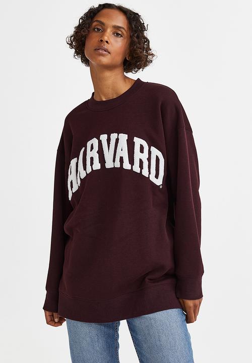 H&M - Oversized sweatshirt - burgundy/harvard