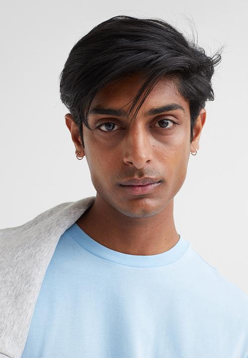 H&M - Regular fit round-neck t-shirt - light blue