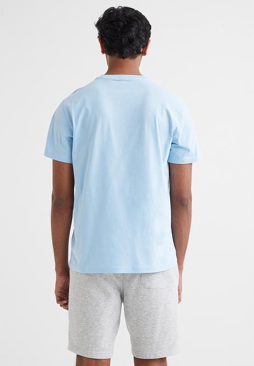 H&M - Regular fit round-neck t-shirt - light blue