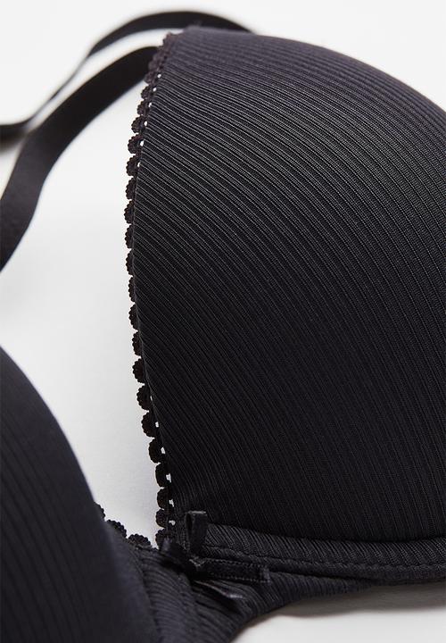 H&M - Padded underwired bra - dark grey