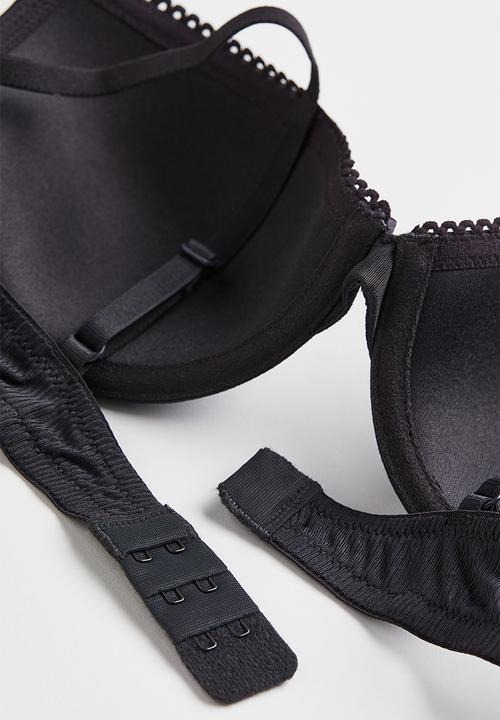 H&M - Padded underwired bra - dark grey