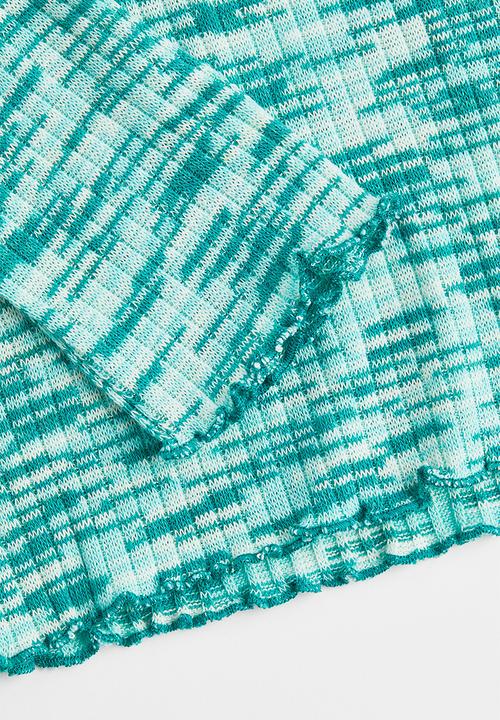 H&M - 2-Piece rib-knit set - dark green/light green