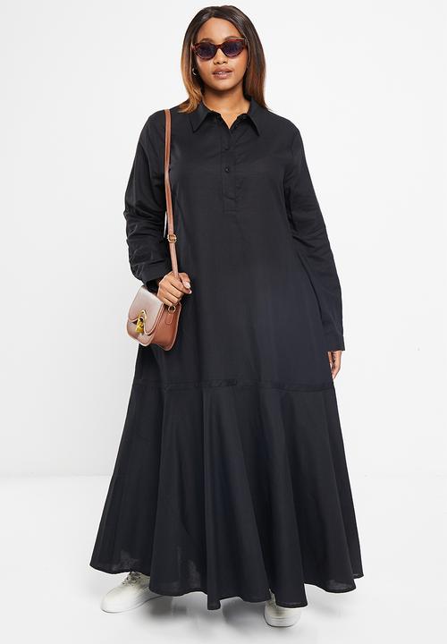 AMANDA LAIRD CHERRY - Plus tileba dress - black