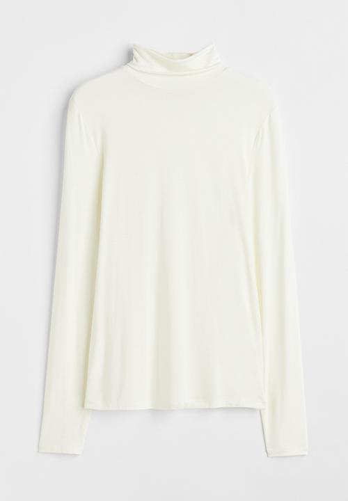 H&M - Polo-neck top - cream
