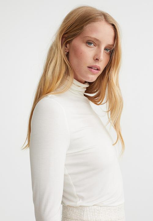 H&M - Polo-neck top - cream