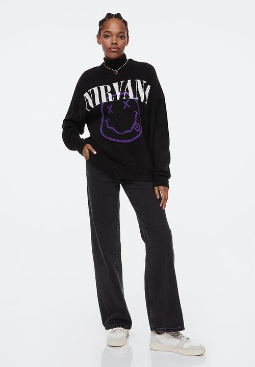 H&M - Jacquard-knit jumper - black/nirvana