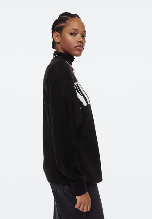 H&M - Jacquard-knit jumper - black/nirvana