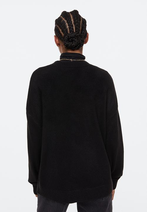 H&M - Jacquard-knit jumper - black/nirvana