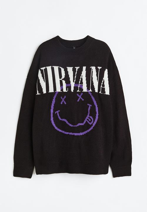 H&M - Jacquard-knit jumper - black/nirvana