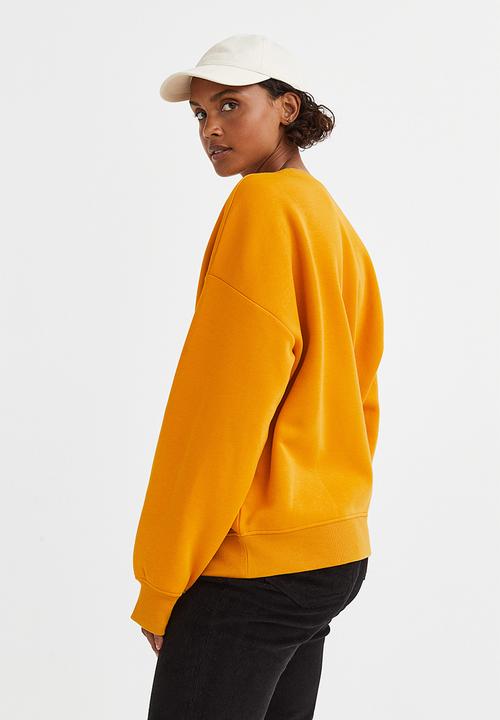 H&M - Crew-neck sweatshirt - mustard yellow/chicago