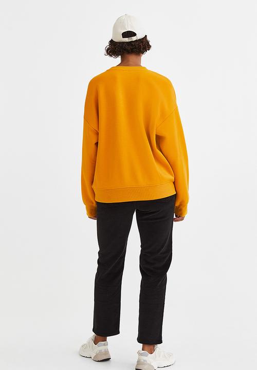 H&M - Crew-neck sweatshirt - mustard yellow/chicago