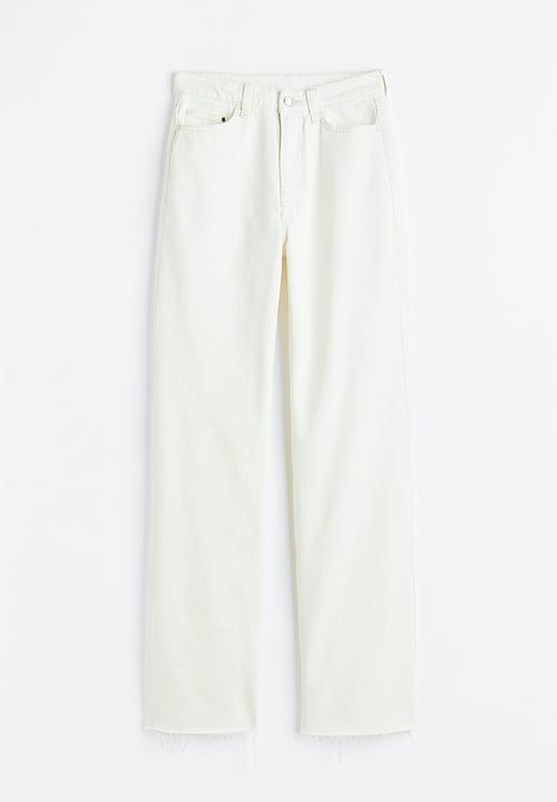 H&M - Wide ultra high jeans - white