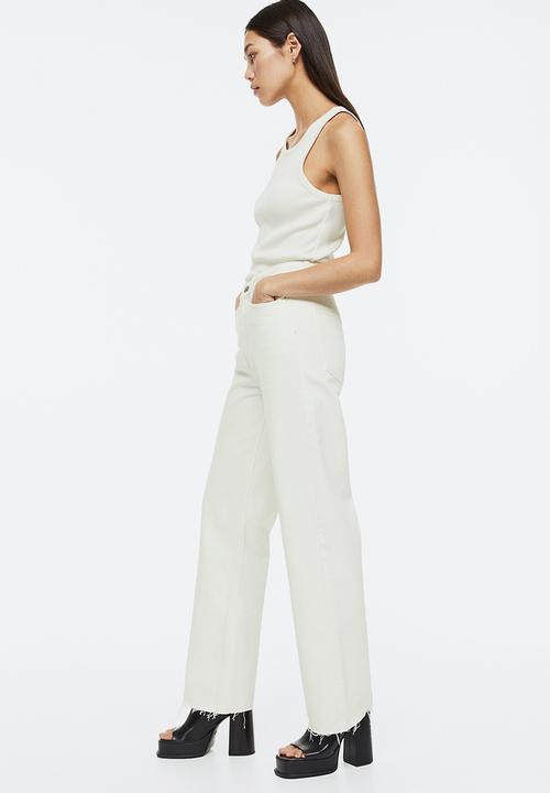 H&M - Wide ultra high jeans - white