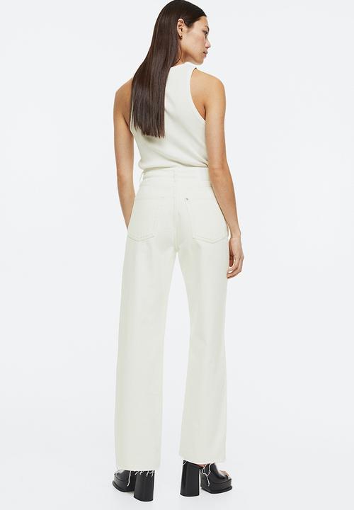 H&M - Wide ultra high jeans - white