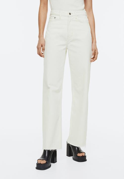 H&M - Wide ultra high jeans - white