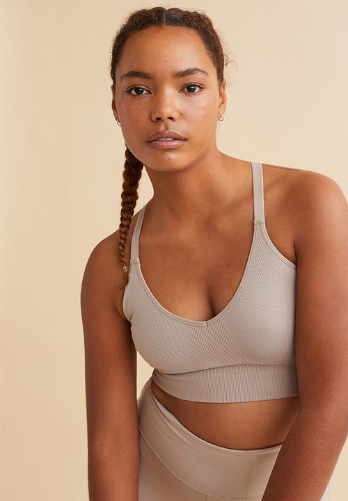 H&M - Drymove™ medium support sports bra - light beige