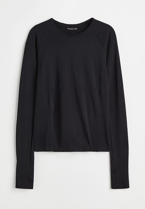 H&M - Drymove™ seamless sports top - black