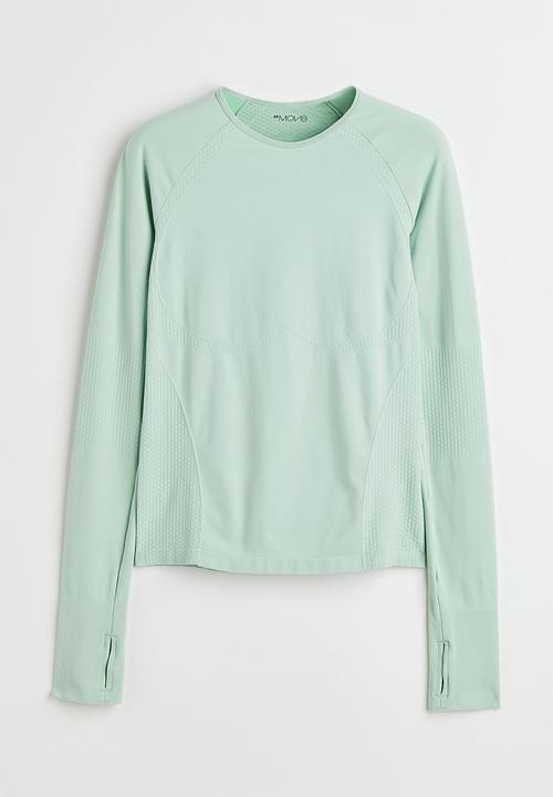 H&M - Drymove™ seamless sports top - mint green