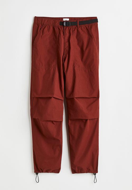 H&M - Relaxed fit belted trousers - rust brown